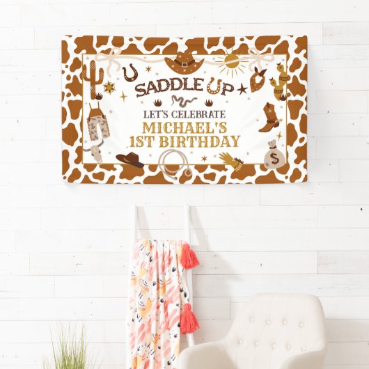 ウエスタンファースト誕生日バナー 横断幕 (インサイチュ)