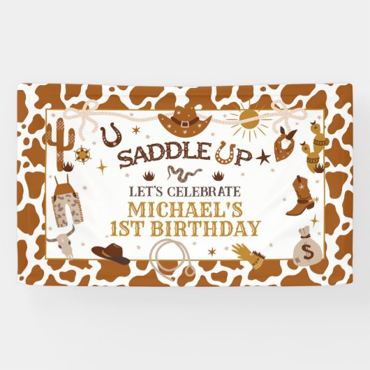 ウエスタンファースト誕生日バナー 横断幕 (横)