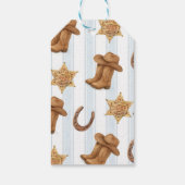 ウエスタンファースト誕生日 | カウボーイ | 最初の総括 ギフトタグ (裏面)