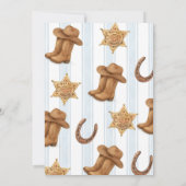 ウエスタンファースト誕生日 | カウボーイ | 最初の総括 招待状 (裏面)