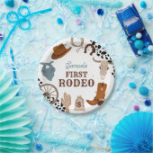 ウエスタンファースト・ロデオ・ワイルドウェスト・ボーイ・ファースト誕生日 ペーパープレート (パーティー)