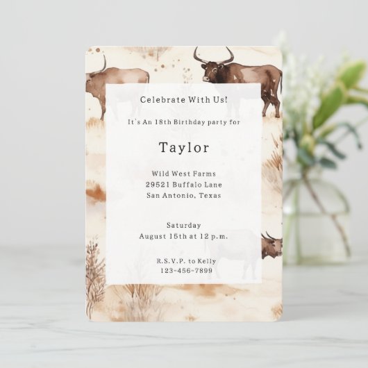 ウエスタンファームアニマルハイランドカウズ誕生日 招待状 (スタンド正面)