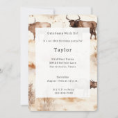 ウエスタンファームアニマルハイランドカウズ誕生日 招待状 (正面)
