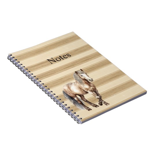 ウエスタンファームクリームストライプズホース ノートブック (右側)
