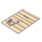 ウエスタンファームクリームストライプズホース ノートブック (左側)