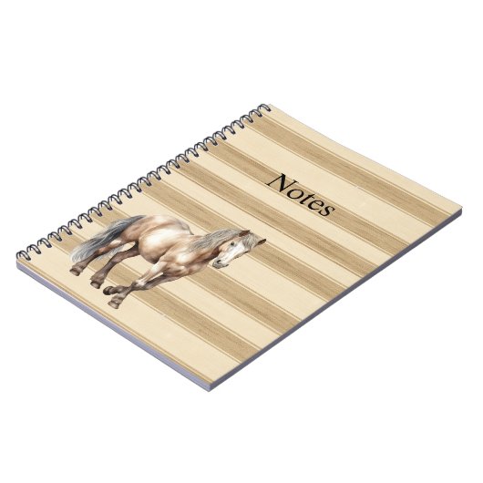 ウエスタンファームクリームストライプズホース ノートブック (左側)