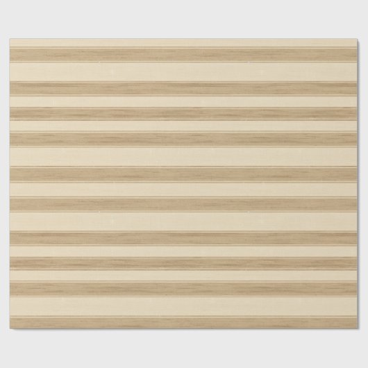 ウエスタンファームクリームストライプ誕生日 ラッピングペーパー (フラット)