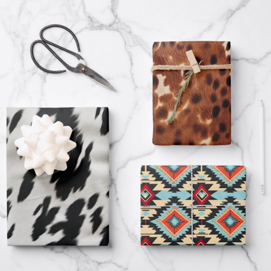 ウエスタンファームコウィド ラッピングペーパーシート (正面)