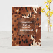 ウエスタンファームブラウンクリームコウィド カード (黄色い花)