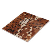 ウエスタンファームブラウンクリームコウィド タイル (側面)