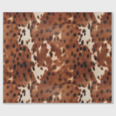 ウエスタンファームブラウンクリームコウィド ラッピングペーパー (フラット)