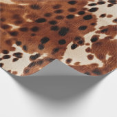 ウエスタンファームブラウンクリームコウィド ラッピングペーパー (角)