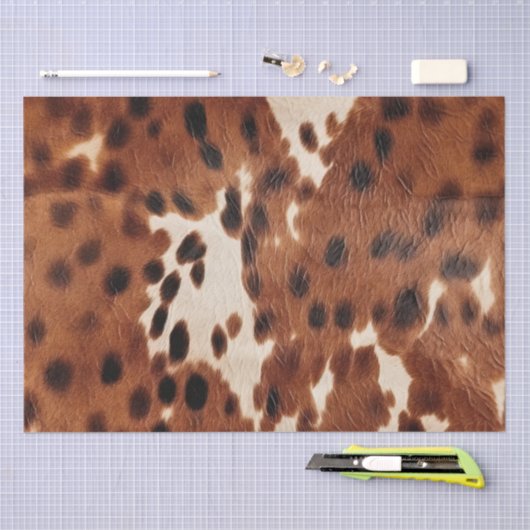 ウエスタンファームブラウンクリームコウィド 薄葉紙 (クラフト)