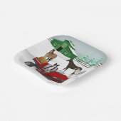 ウエスタンファームホースランチレッドATV犬と納屋 ペーパープレート (傾斜あり)