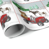 ウエスタンファームホースランチレッドATV犬と納屋 ラッピングペーパー (ロールコーナー)