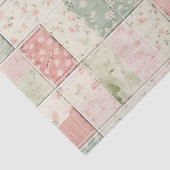 ウエスタンファームミントピンクフローラキルトパターン 薄葉紙 (詳細)