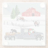 ウエスタンファームランチサンタキャトルアンドドッグ ガラスコースター (裏面)