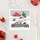 ウエスタンファームランチサンタキャトルアンドドッグ スタンダードカクテルナプキン (インサイチュ)