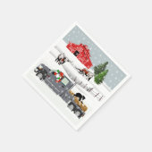 ウエスタンファームランチサンタキャトルアンドドッグ スタンダードカクテルナプキン (角)