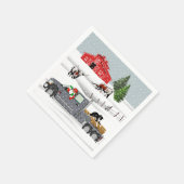 ウエスタンファームランチサンタキャトルアンドドッグ スタンダードカクテルナプキン (角)