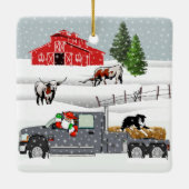 ウエスタンファームランチサンタキャトルアンドドッグ セラミックオーナメント (裏面)