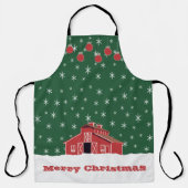 ウエスタンファームランチレッドバーンクリスマスエプロン エプロン (正面)