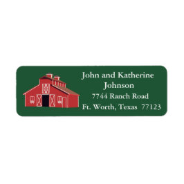 ウエスタンファームランチレッドバーン差出人住所 ラベル