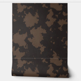 ウエスタンフェイクカウズプリントブラック&ブラウン 壁紙