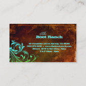 ウエスタンフローラ名刺ブラウンブルーグランジ 名刺 (裏面)