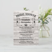 ウエスタンブライダルシャワーカウボーイブーツカントリーウッド 招待状 (スタンド正面)