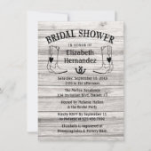 ウエスタンブライダルシャワーカウボーイブーツカントリーウッド 招待状 (正面)