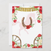 ウエスタンブライトレッドフローラ結婚50周年 招待状 (裏面)