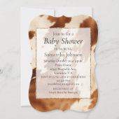 ウエスタンブラウンクリームコウィドアニマルプリント 招待状 (正面)