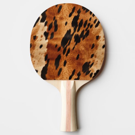 ウエスタンブラウンクリームコウィド動物 卓球ラケット (裏面)