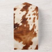 ウエスタンブラウンクリームコウィド オールインワン招待状 (外側)