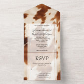 ウエスタンブラウンクリームコウィド オールインワン招待状 (内側)