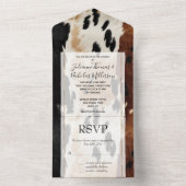 ウエスタンブラウンクリームコウィド オールインワン招待状 (内側)