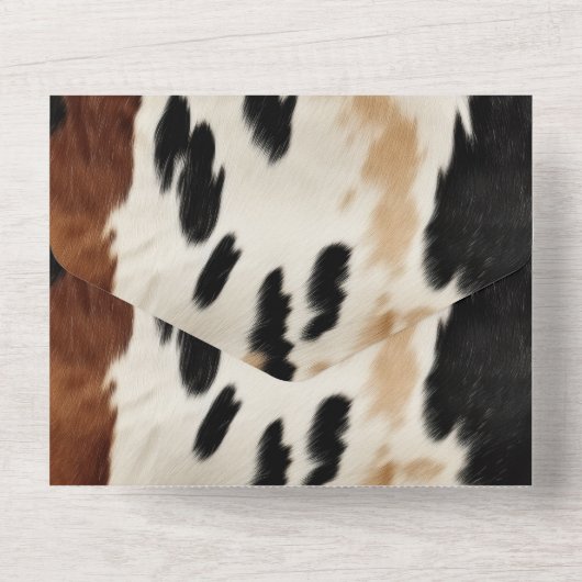 ウエスタンブラウンクリームコウィド オールインワン招待状 (裏面)