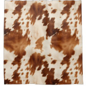 ウエスタンブラウンクリームコウィド シャワーカーテン