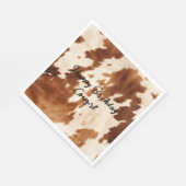 ウエスタンブラウンクリームコウィド スタンダードランチョンナプキン (角)