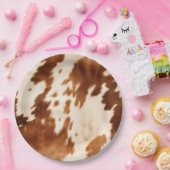 ウエスタンブラウンクリームコウィド ペーパープレート (パーティー)