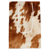 ウエスタンブラウンクリームコウィド ミディアムペーパーバッグ (裏面)