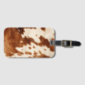 ウエスタンブラウンクリームコウィド ラゲッジタグ (正面横)