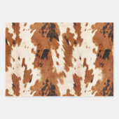 ウエスタンブラウンクリームコウィド ラッピングペーパーシート (正面2)