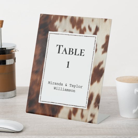 ウエスタンブラウンクリームコウィド 台座サイン (インサイチュ)