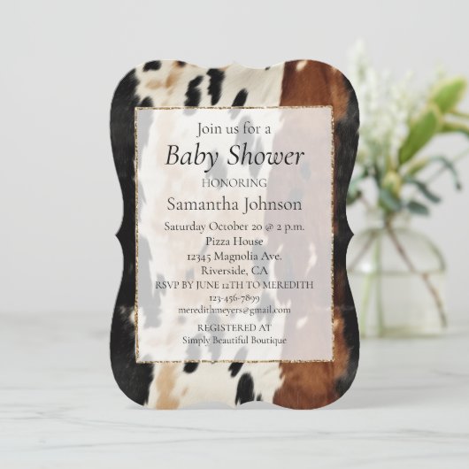 ウエスタンブラウンクリームコウィド 招待状 (スタンド正面)