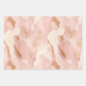 ウエスタンブラウンクリームフローラ女性のカーボーイブーツ ラッピングペーパーシート (正面3)