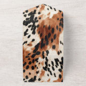 ウエスタンブラウンクリーム動物牛革 オールインワン招待状 (外側)