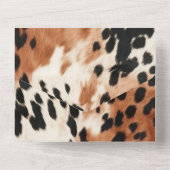 ウエスタンブラウンクリーム動物牛革 オールインワン招待状 (裏面)