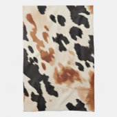 ウエスタンブラウンクリーム動物牛革 キッチンタオル (縦)